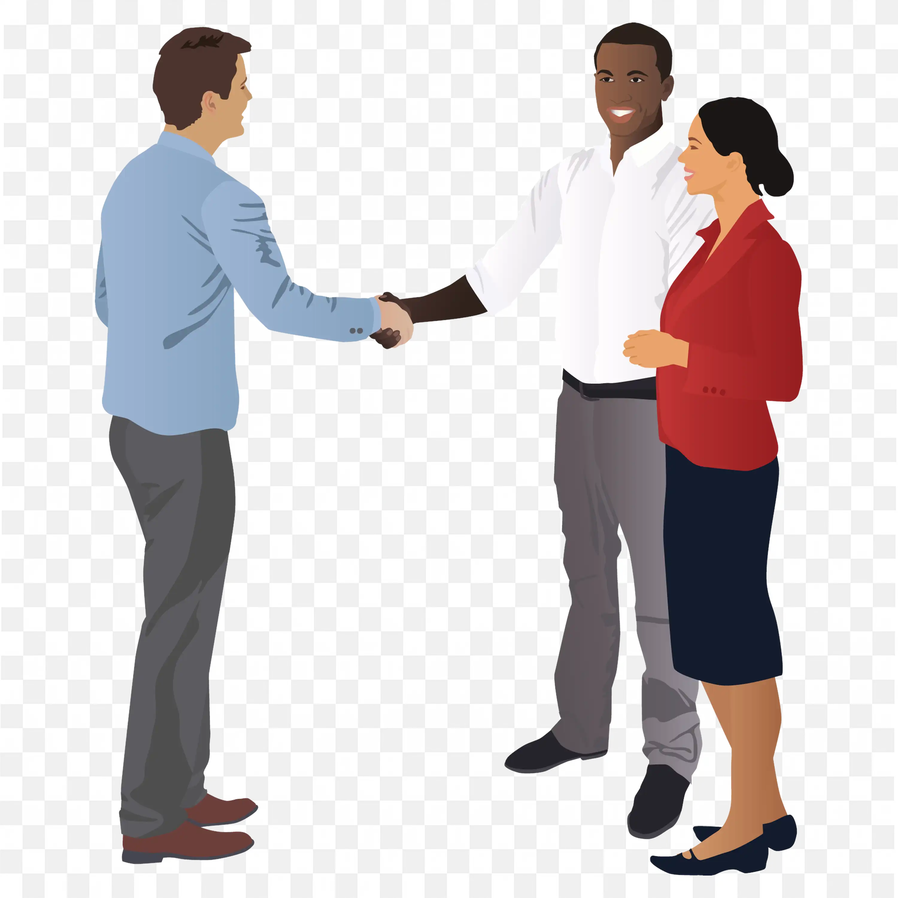 Business People Shaking Hands in Business Meeting Free PNG