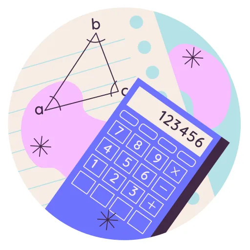 Calculator and Shapes for Math and Geometry Basics