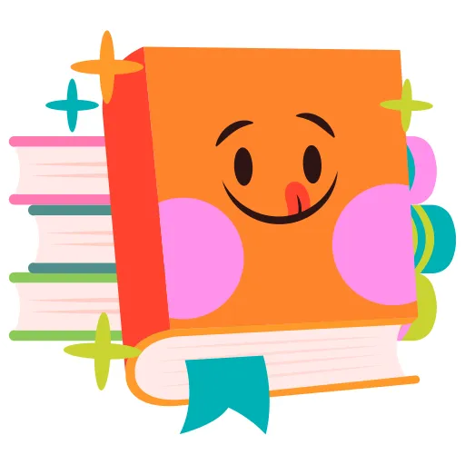 Cartoon Book Character Running Happily with Joy free PNG