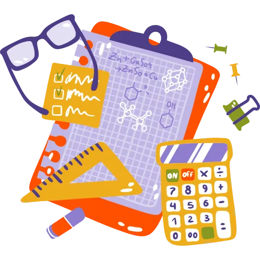 Cartoon Books and Stationery Represent Back to Study