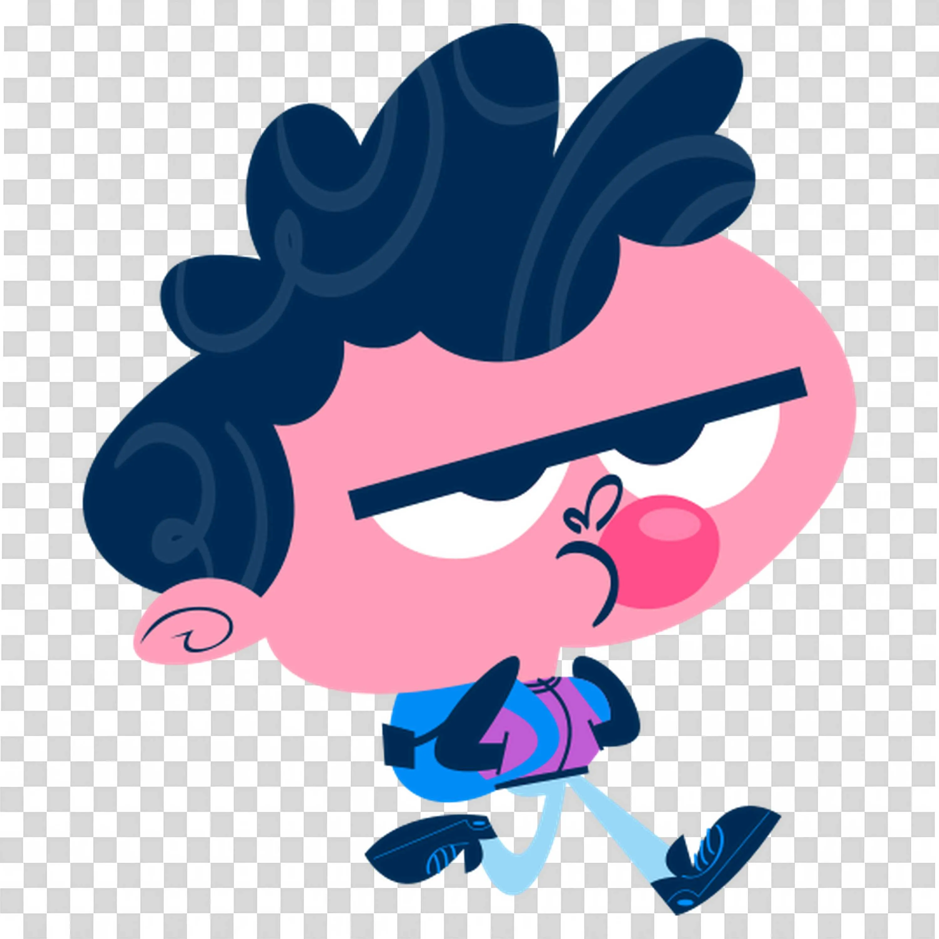 Cartoon Boy Walking with Backpack Illustration for Kids