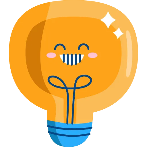Cartoon Bulb Character Represents Bright Education