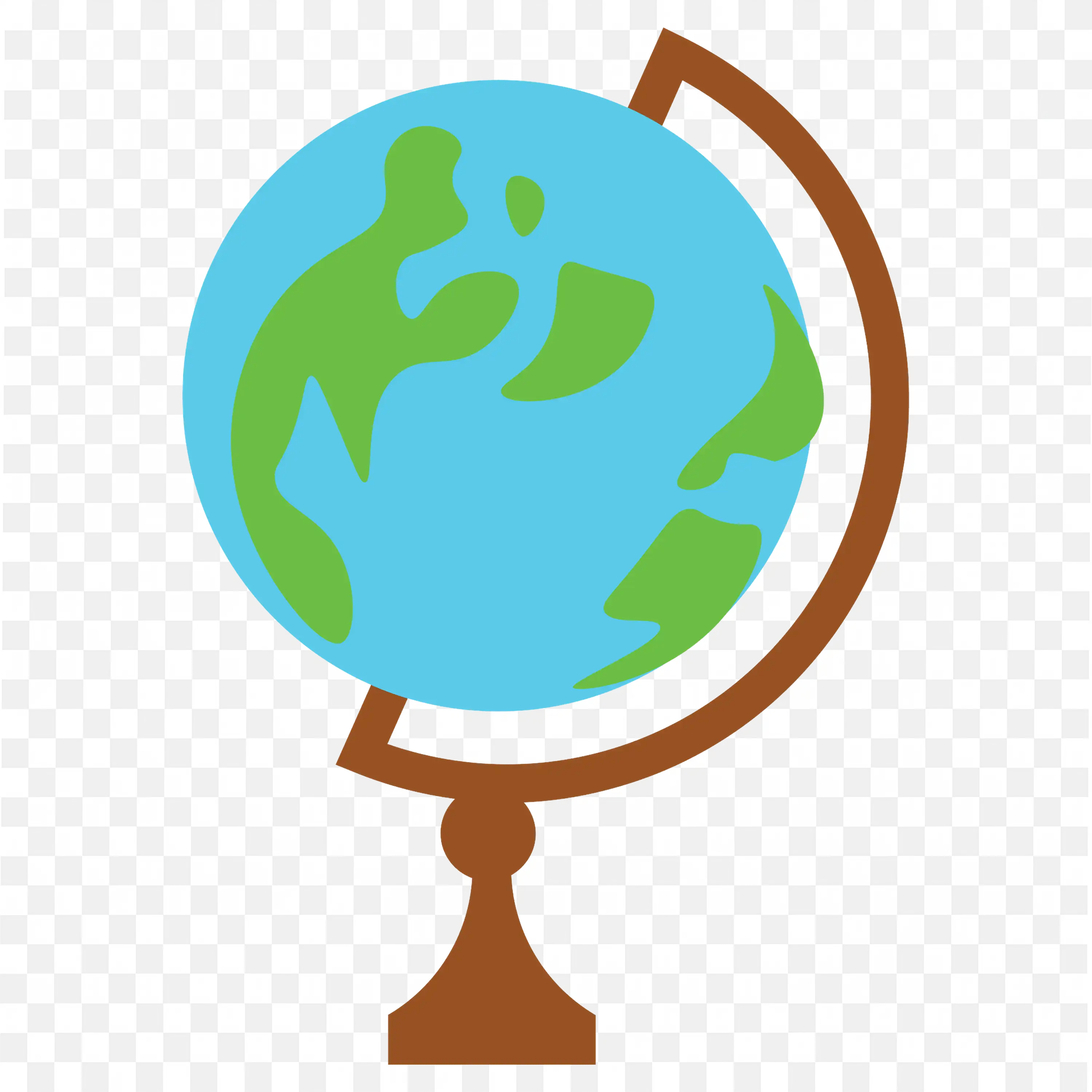 Cartoon Globe Representing to Explore the World PNG Image