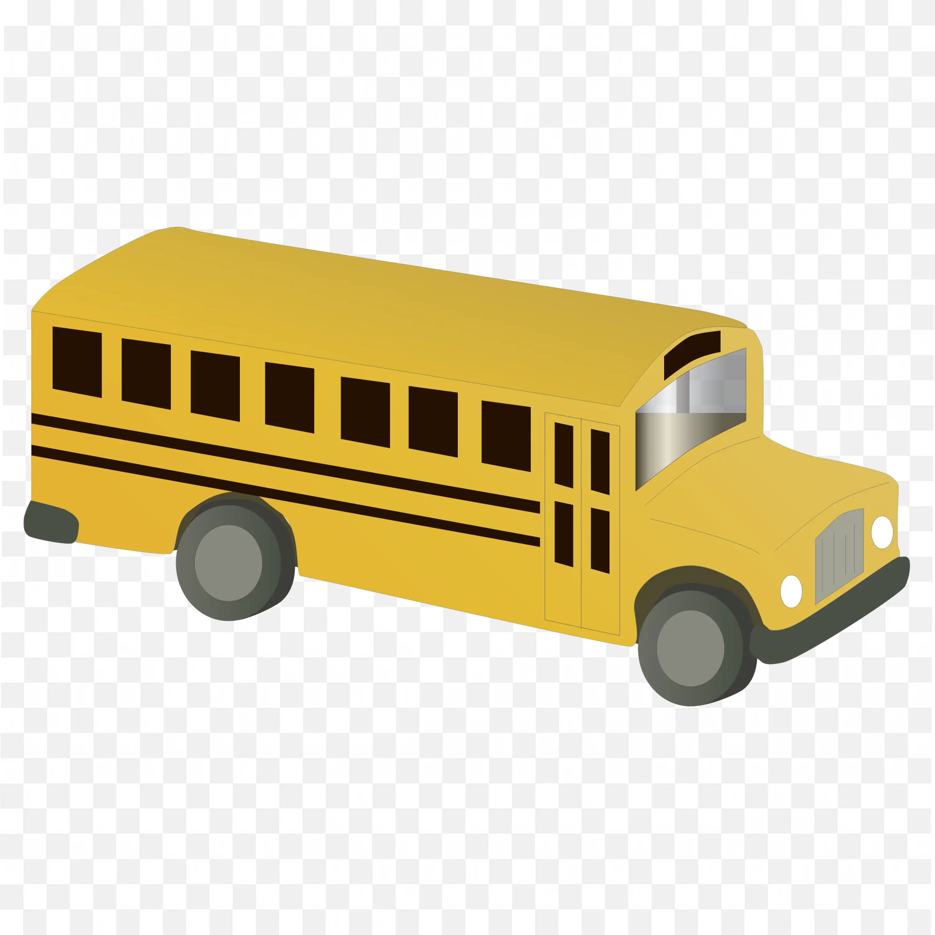 Cartoon Illustration of a School Bus PNG Image for Free