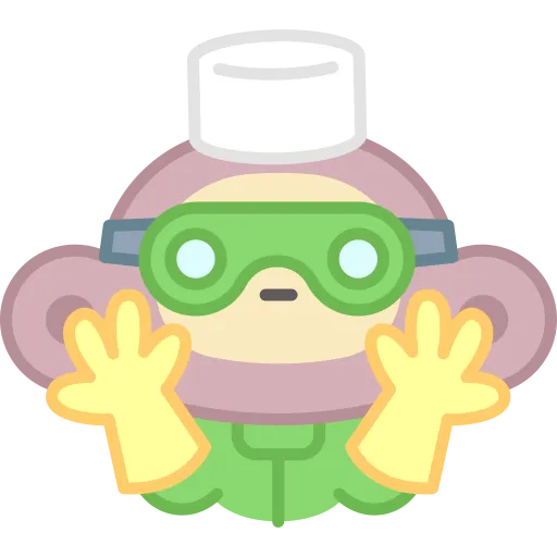 Cartoon Scientist Character Represents School Study