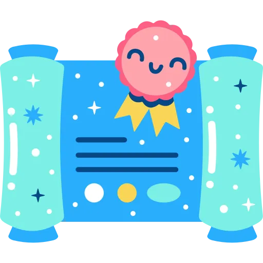 Cartoon Scroll Character Represents School Success