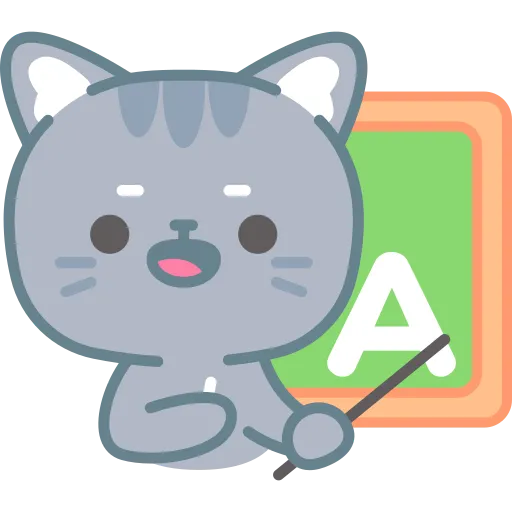 Cat Holding Letter A for Alphabet Learning and Spelling
