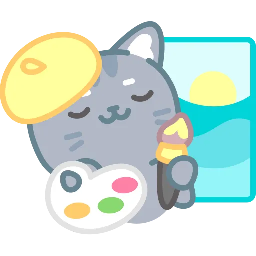 Cat Painting on Canvas for Art Class and Creative Expression