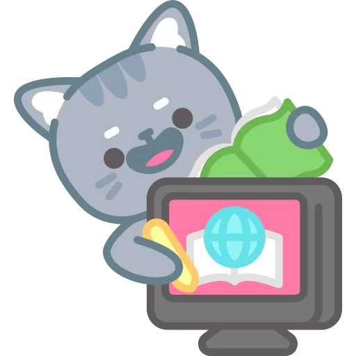 Cat Pointing to Globe Learning About the Earth and Geography