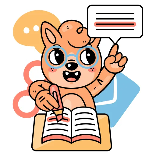 Cat reads book with focus and curiosity free PNG download
