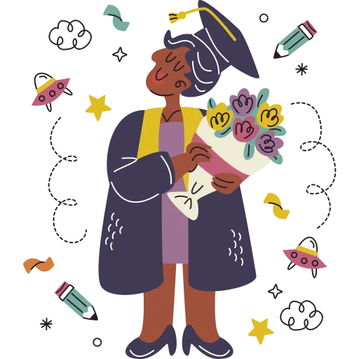 Celebrate Graduation with Academic Joy and Pride PNG