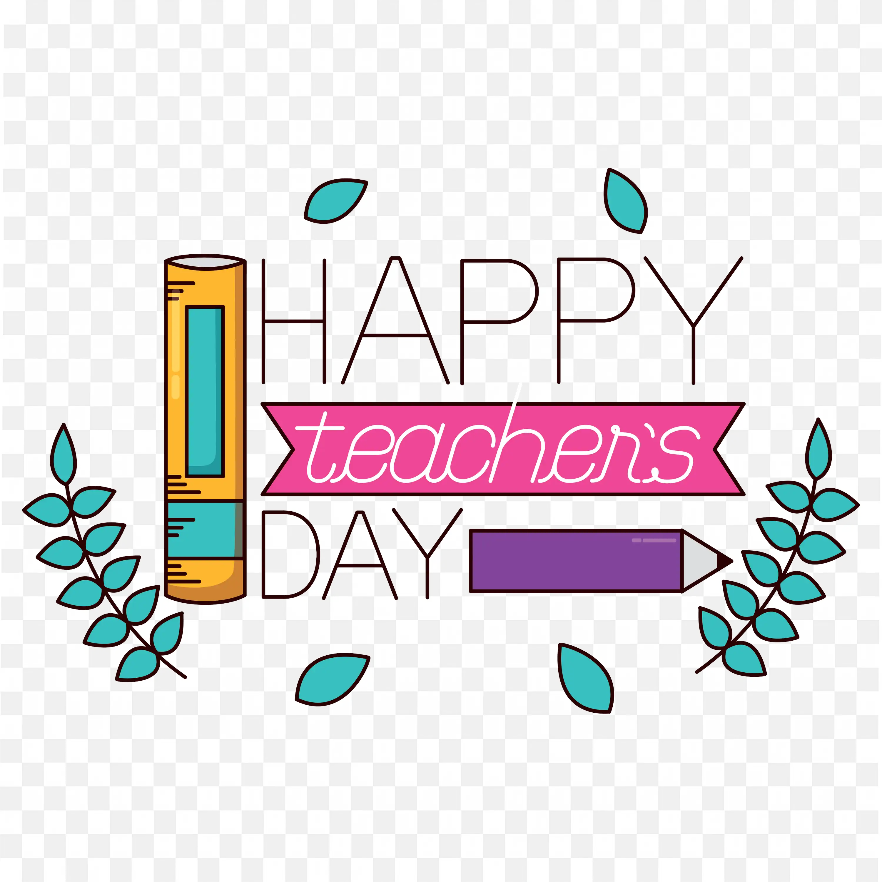 Celebrating Teachers with Heartfelt Love and Gratitude PNG