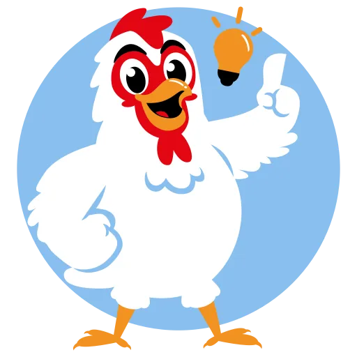 Chicken Raising Wing With Joyful Expression for Story Time