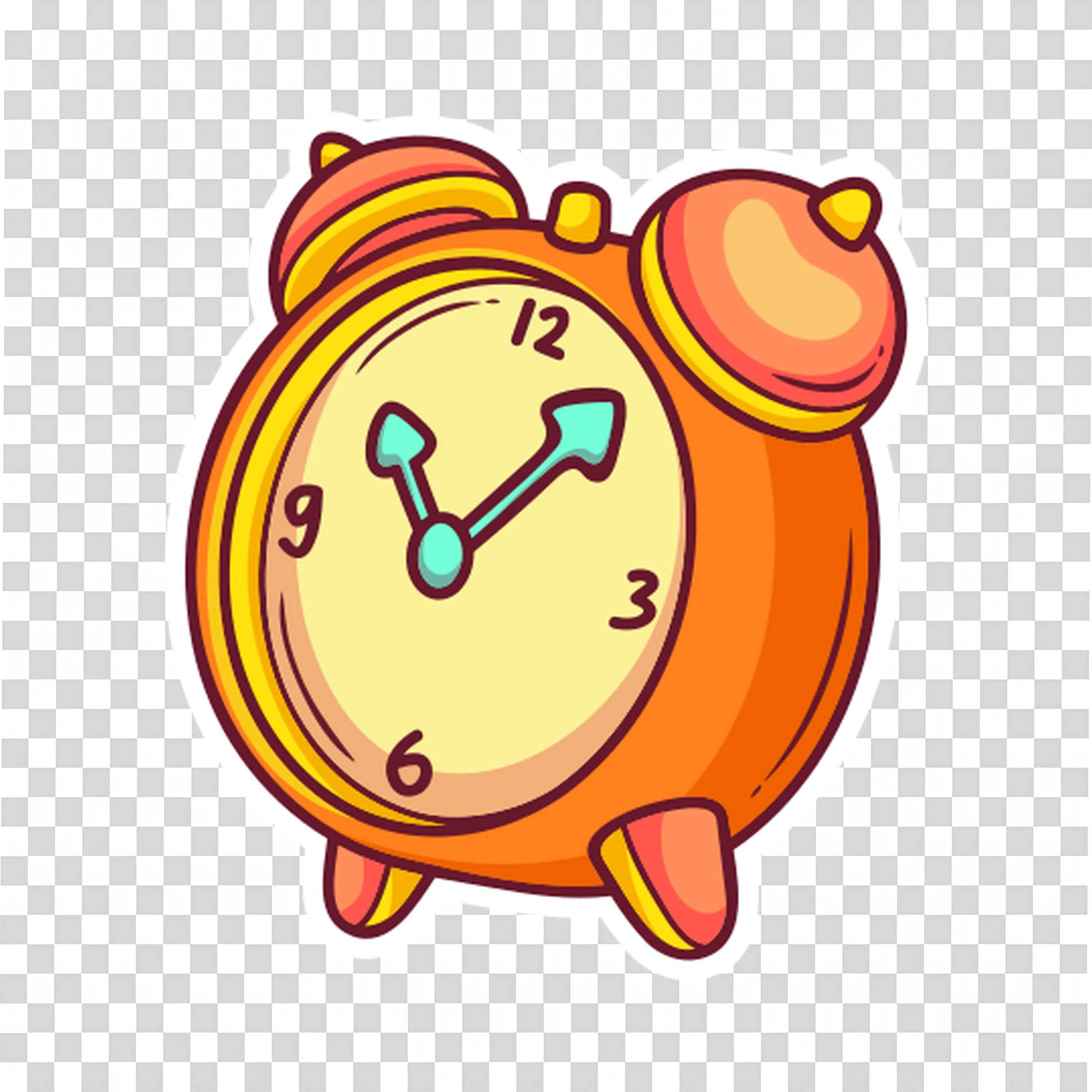 Classic Orange Alarm Clock for Timely Wakeups and Reminders