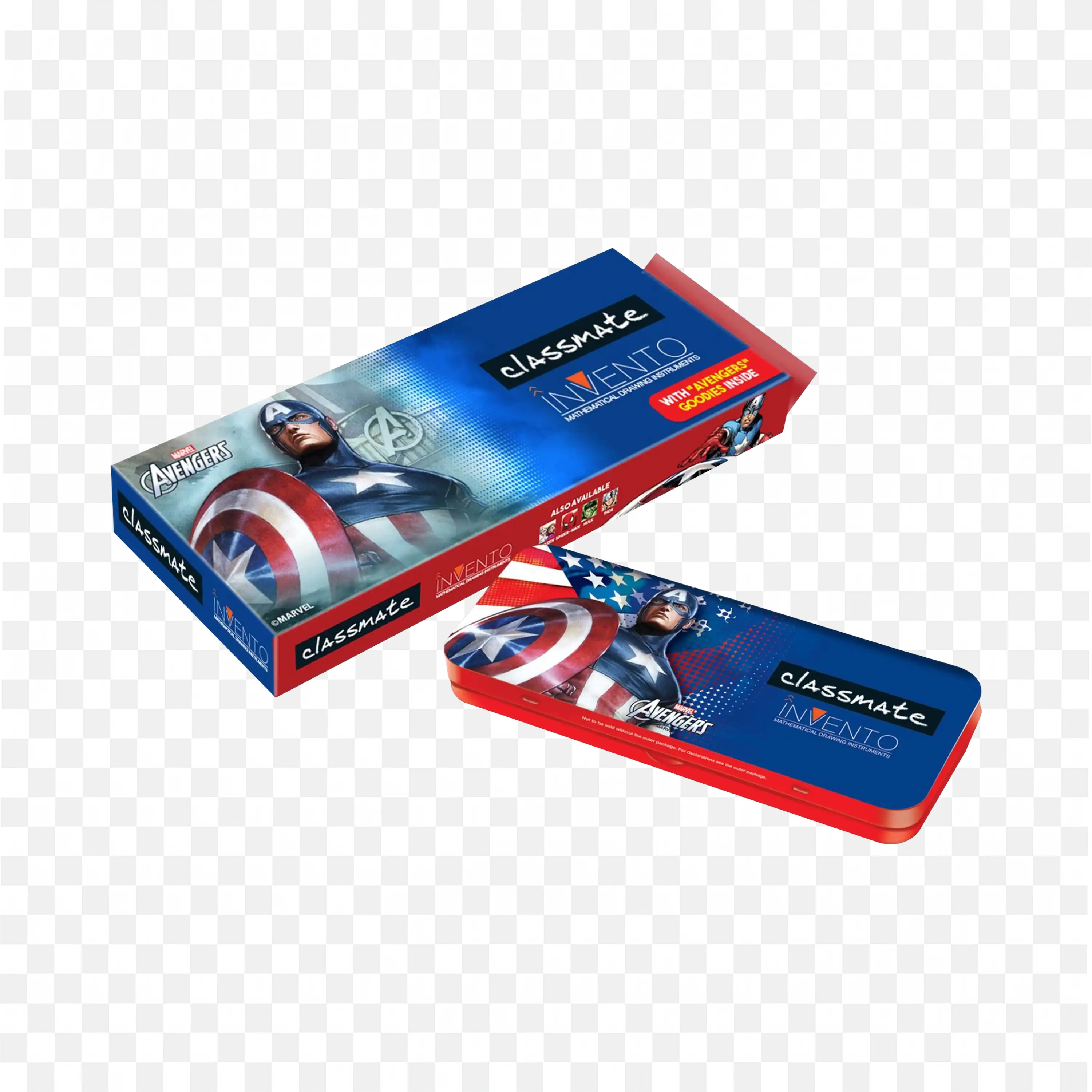 Classmate Geometry Box with Captain America Image PNG