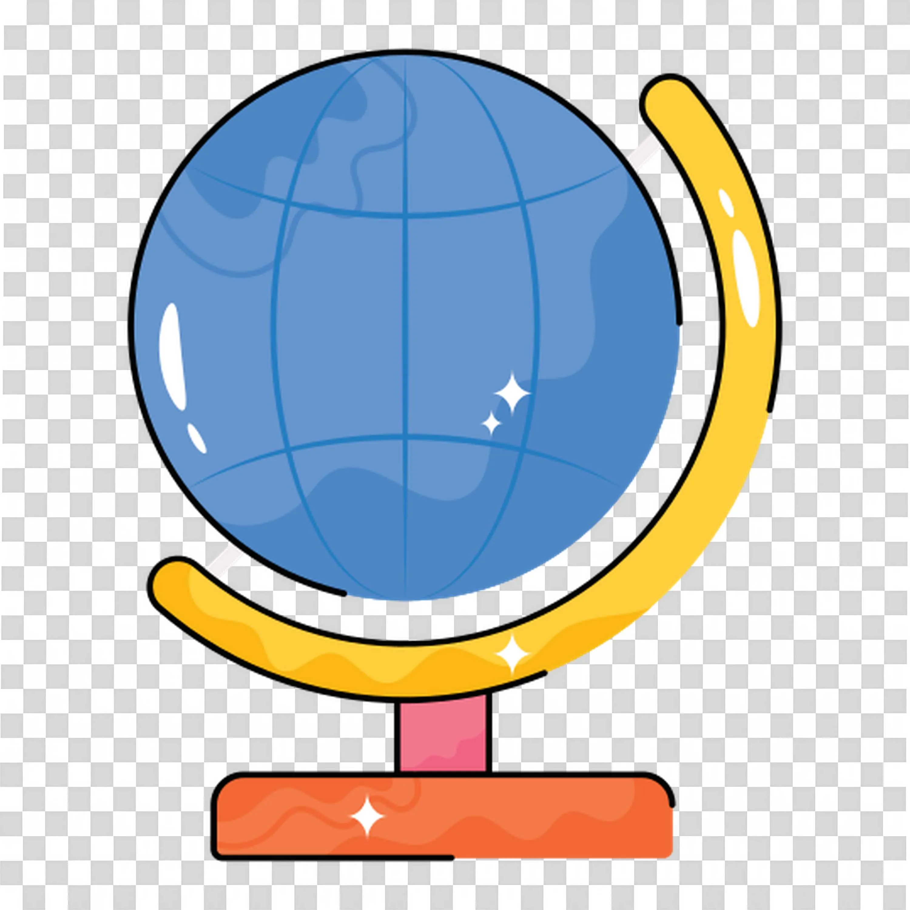 Classroom Globe on a Wooden Stand for Geography Lessons