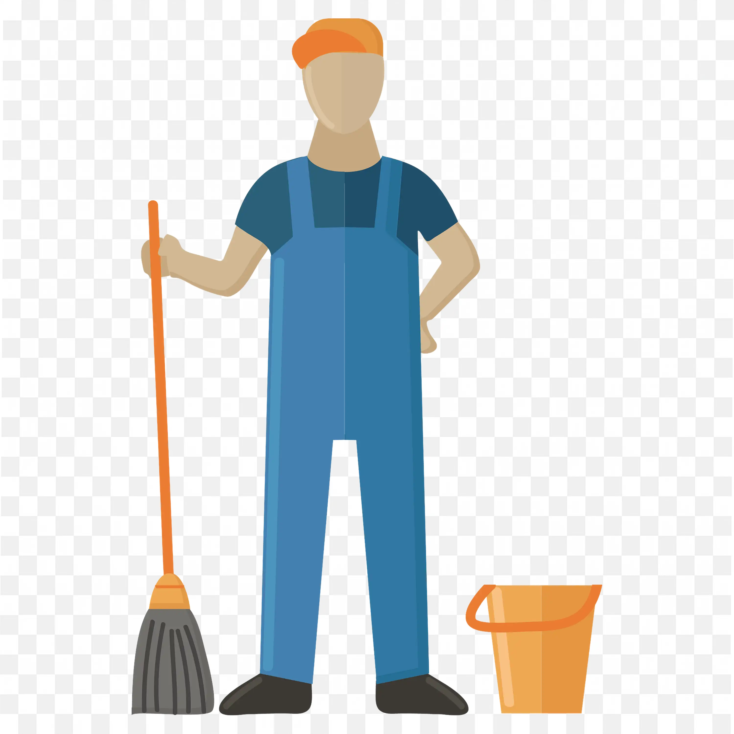 Cleaner is Ready for Cleaning with the Cleaning Things PNG