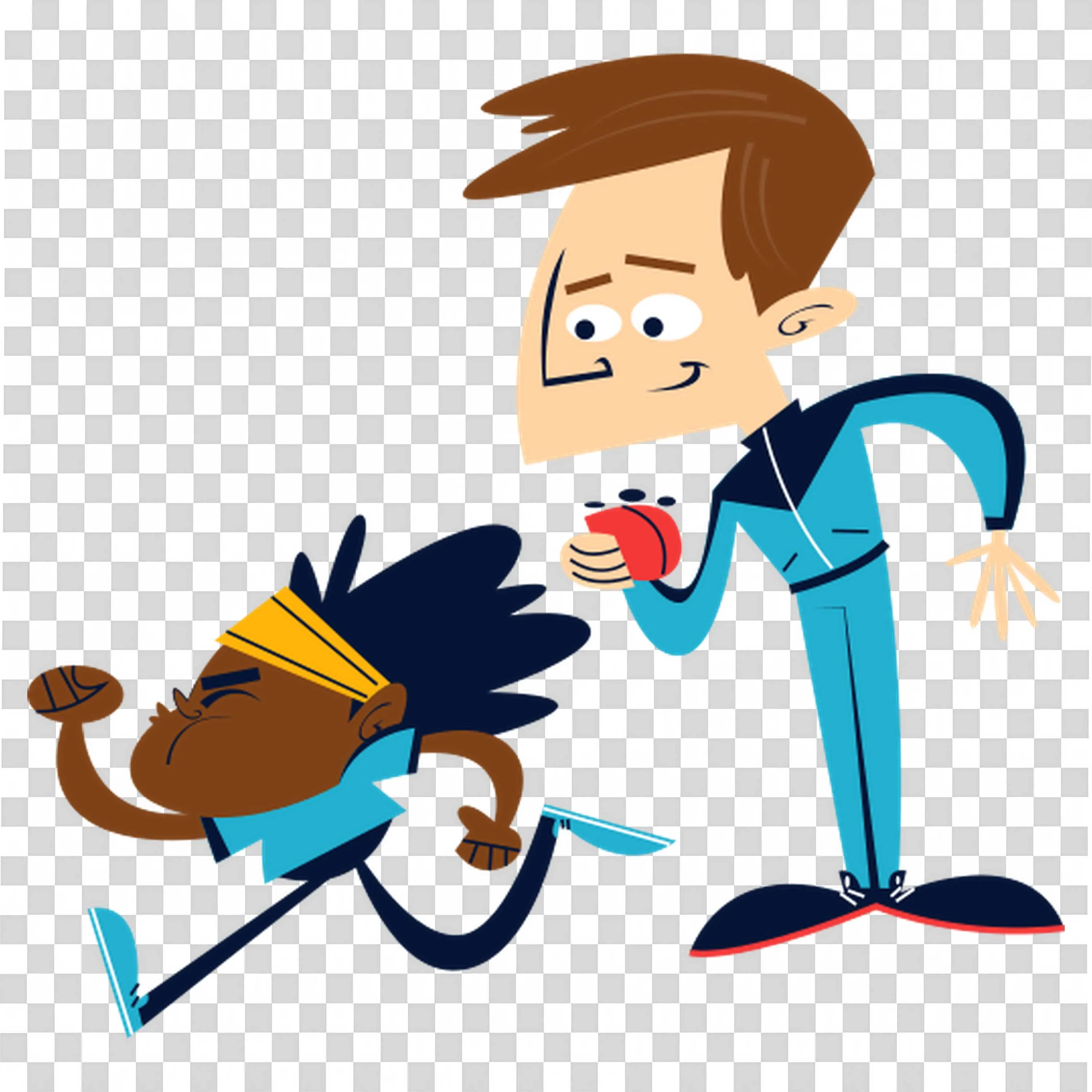 Coach Training the Young Runner in Athletic Competition
