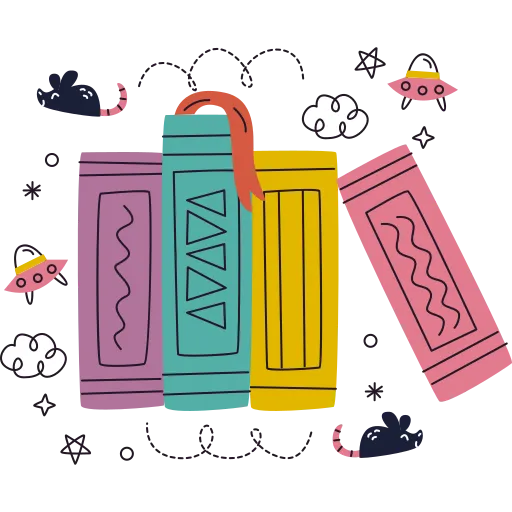 Colorful books bring knowledge and imagination free PNG