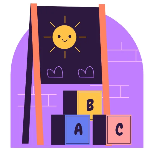 Colorful building blocks for early childhood education