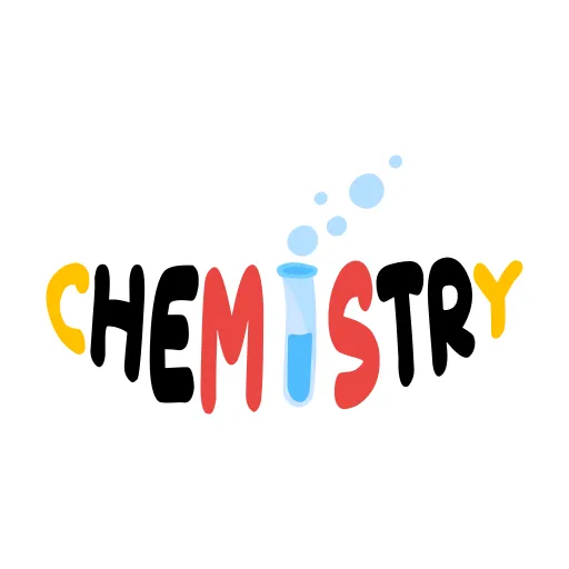 Colorful Chemistry Text Represents Science Study free PNG