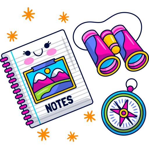 Colorful Notes and Stars for Creative Learning Style
