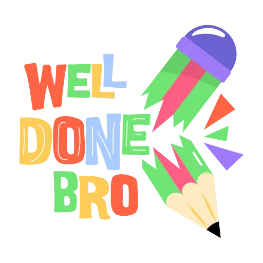 Colorful praise for great achievement PNG download