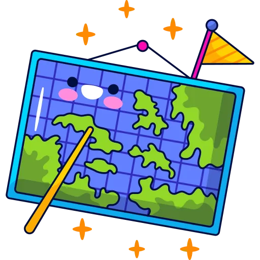 Colorful World Map Cartoon Inspires Geography Study