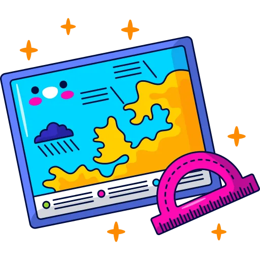 Colorful World Map Cartoon Inspires Student Learning