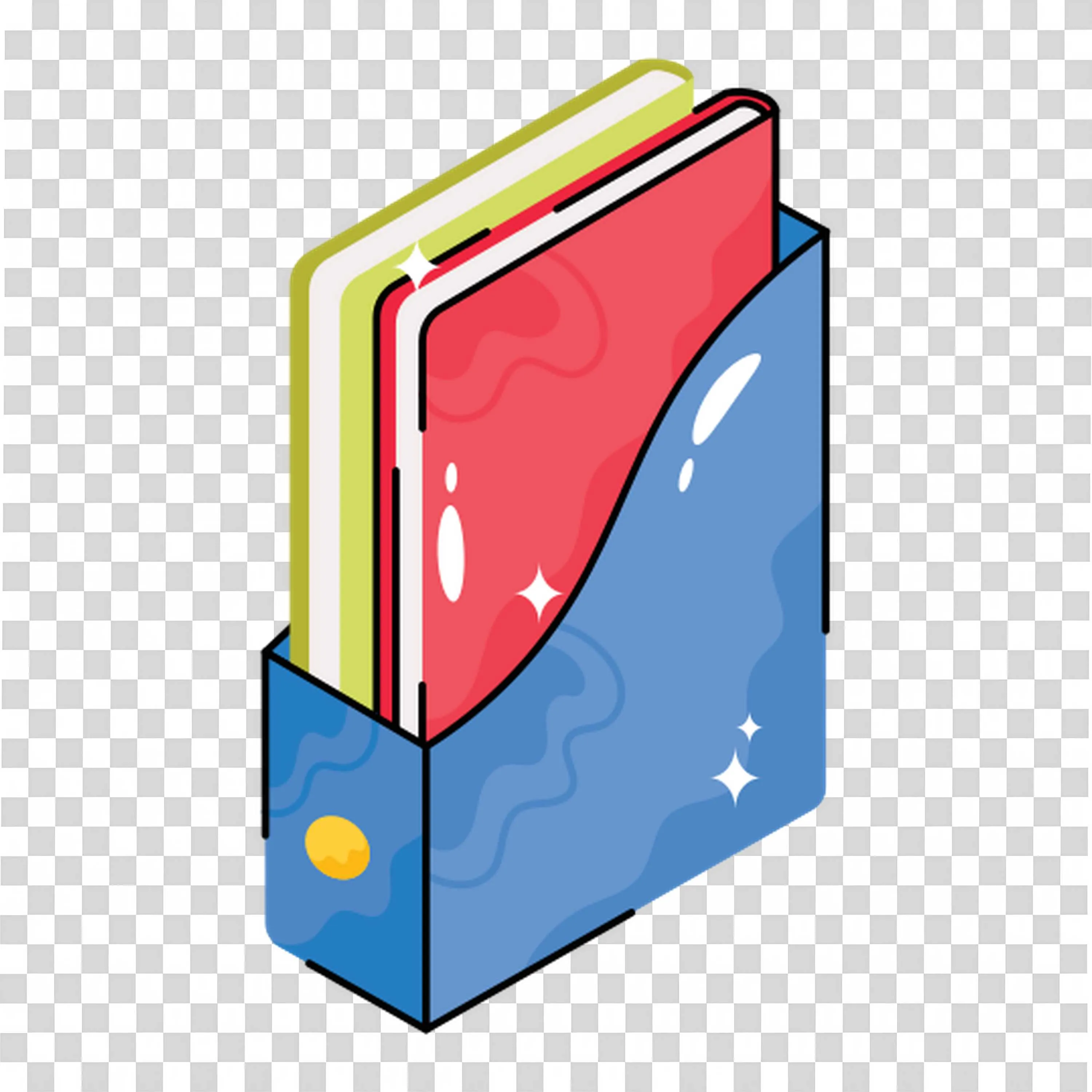 Colourful Folders Filled with Documents for School Work