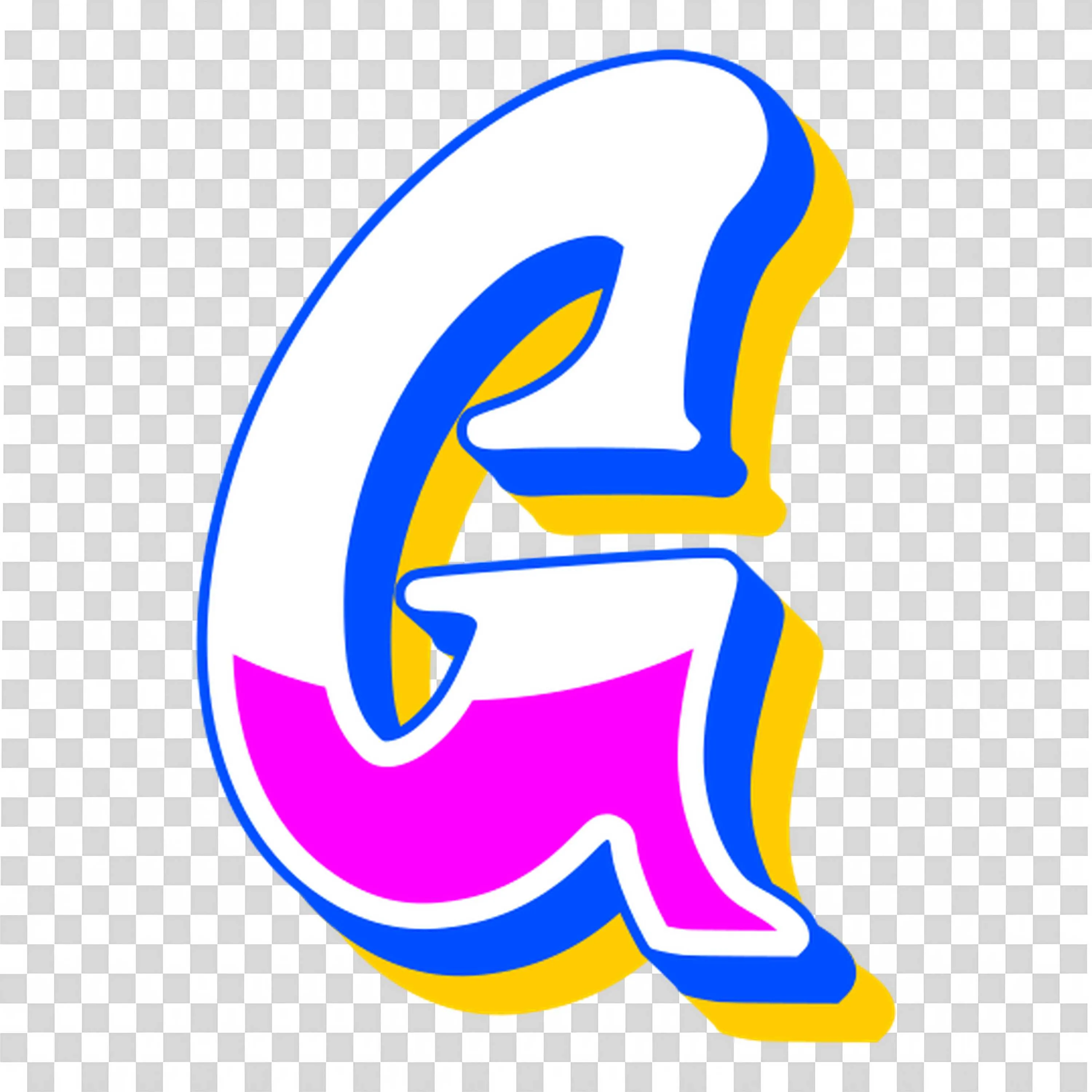 Colourful Graffiti Style Letter G Education Alphabet Design