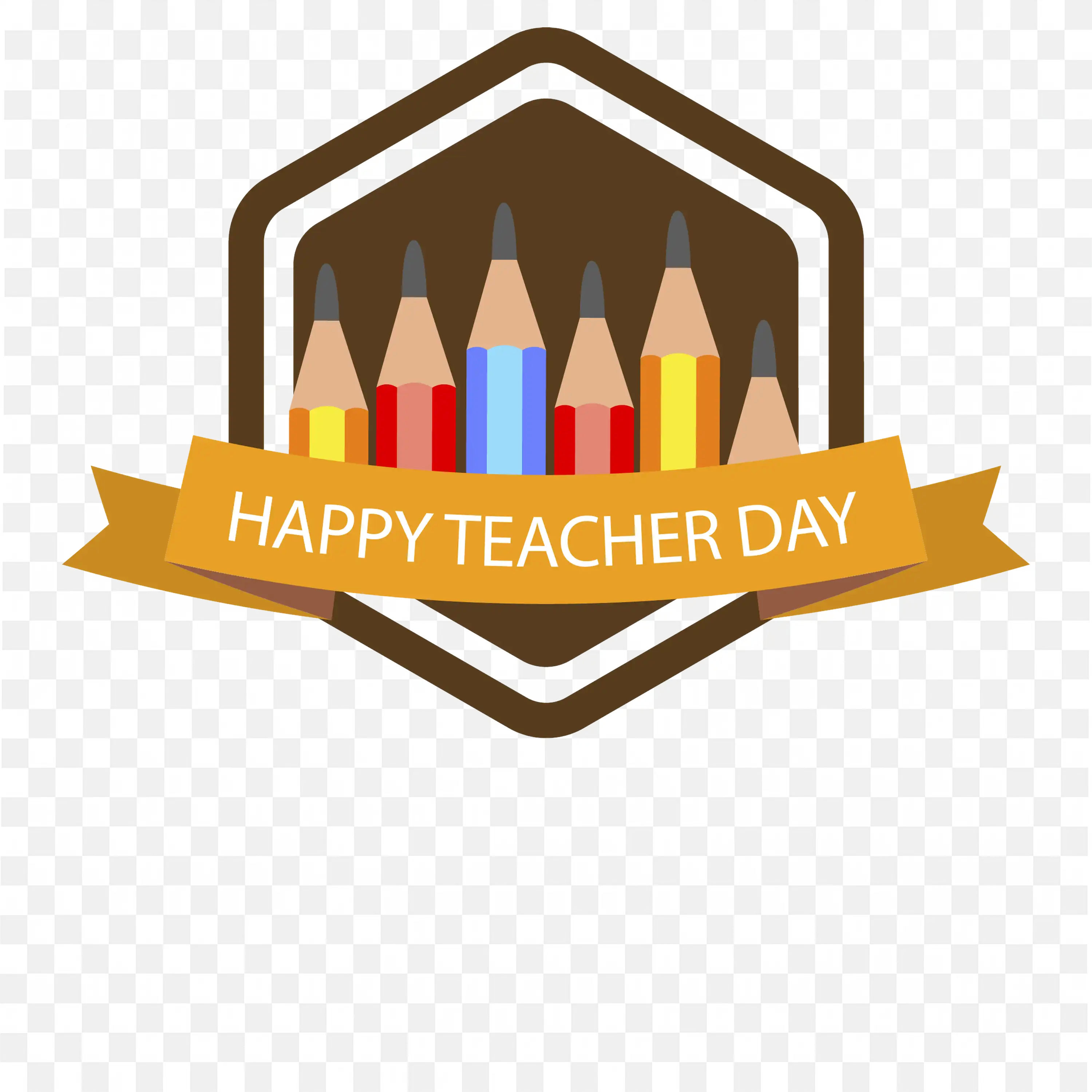 Colourful Icon Indicating the Happy Teachers Day PNG Free