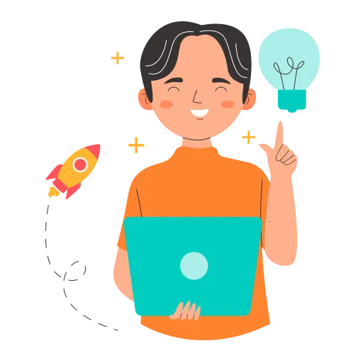 Confident student ready to learn new ideas free HD PNG