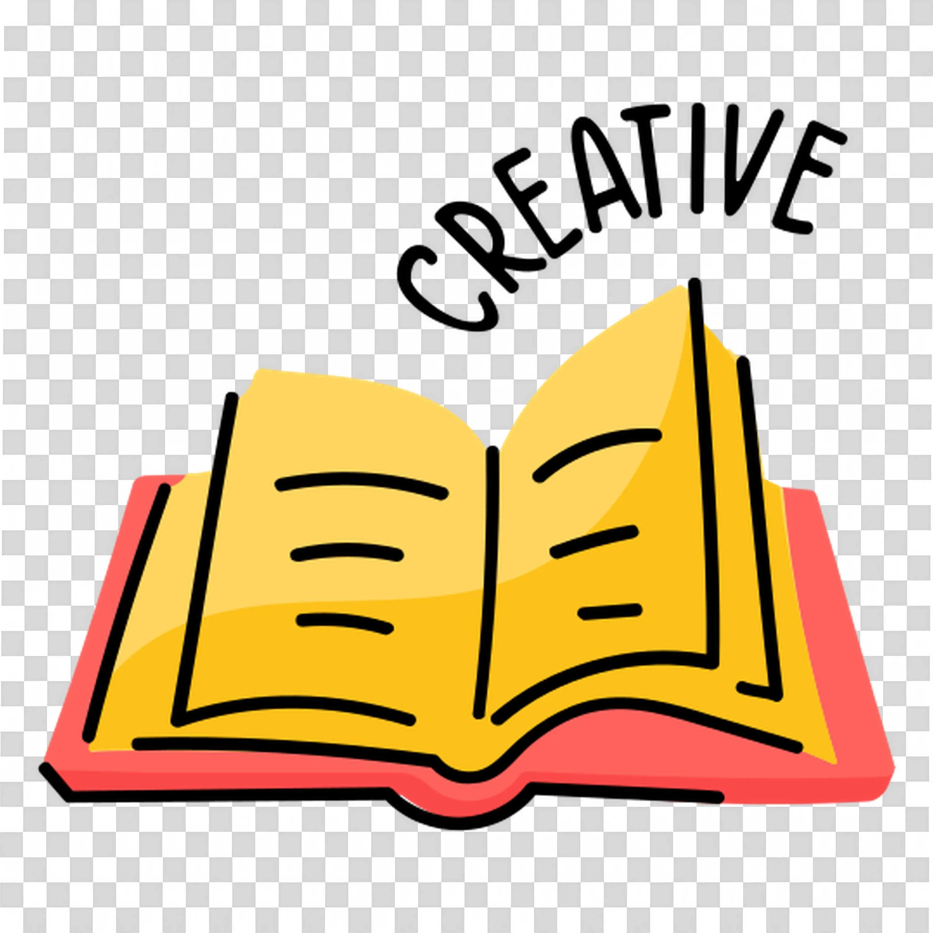 Creative Open Book with Light Rays and Colourful Pages Png