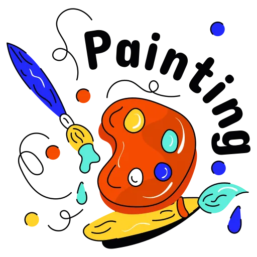 Creative Painting Develops Fine Motor Skills free PNG