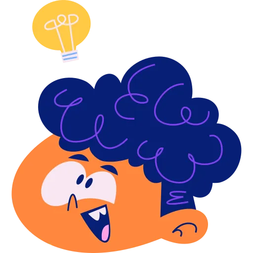 Creative thinker full of ideas and curiosity free PNG