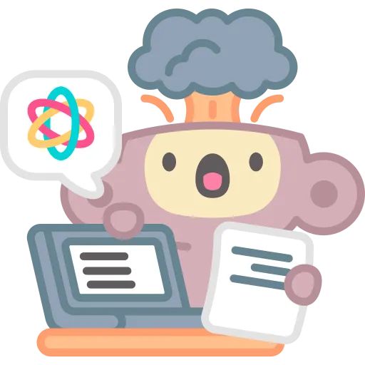 Cute bear studying with books and laptop PNG download