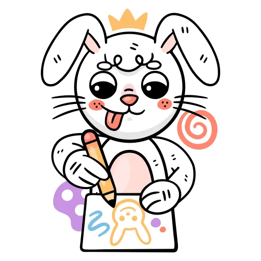 Cute Bunny Cartoon with Bell Represents School Activity