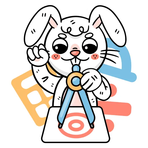 Cute Bunny Wearing Cap with Book for Learning and Graduation