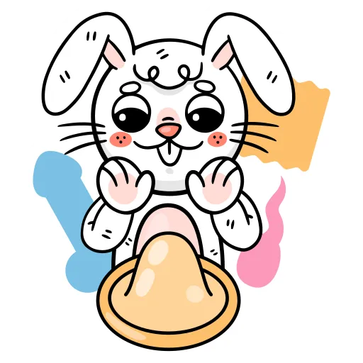 Cute Bunny with Bell Represents School Activities free PNG