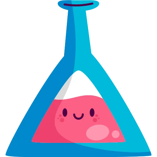 Cute chemical flask representing science experiments