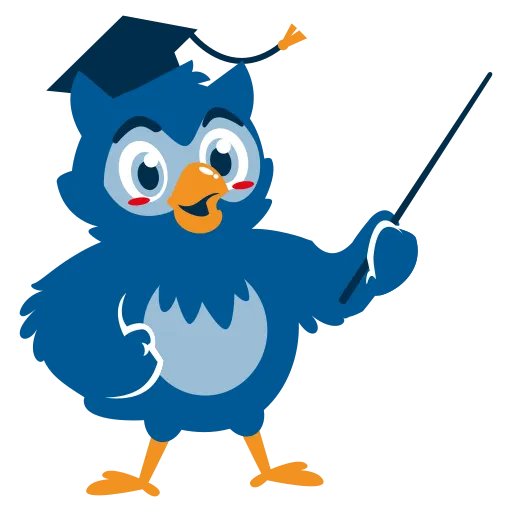 Cute Owl with Graduation Cap Teaching Educational Fun