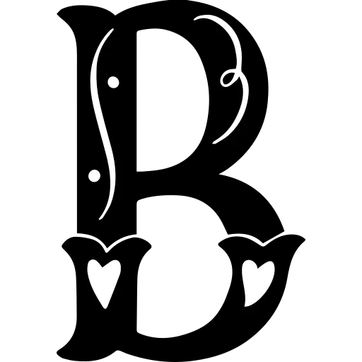 Decorative Alphabet B Represents Early Learning PNG