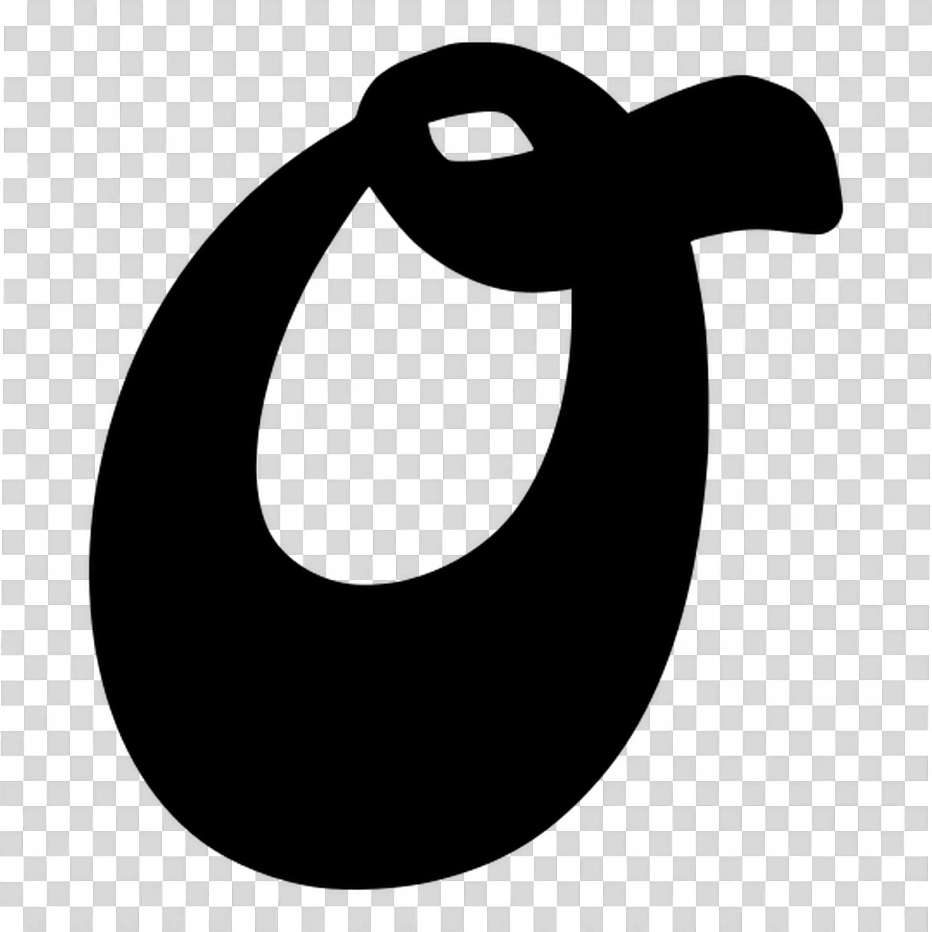 Decorative Letter O in Black with Creative Design Free Png