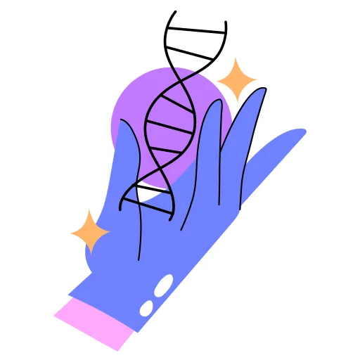 DNA Helix Illustration for School Biology and Science