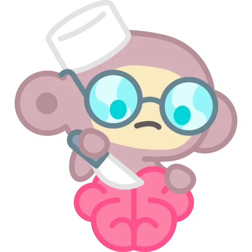 Doctor Monkey with Glasses and Book Teaching Fun Facts