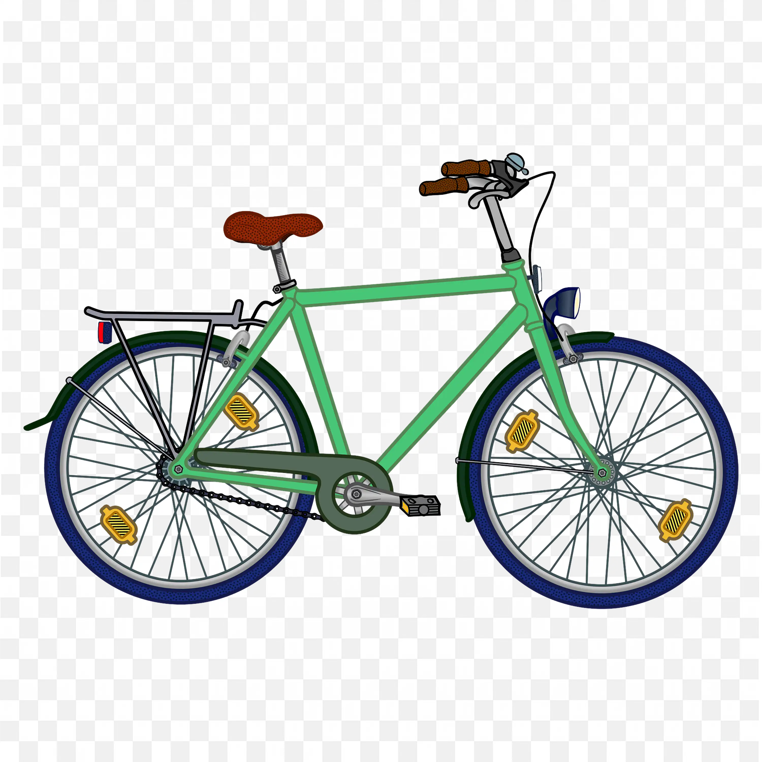 Download the PNG Image of a Green City Bicycle for Free