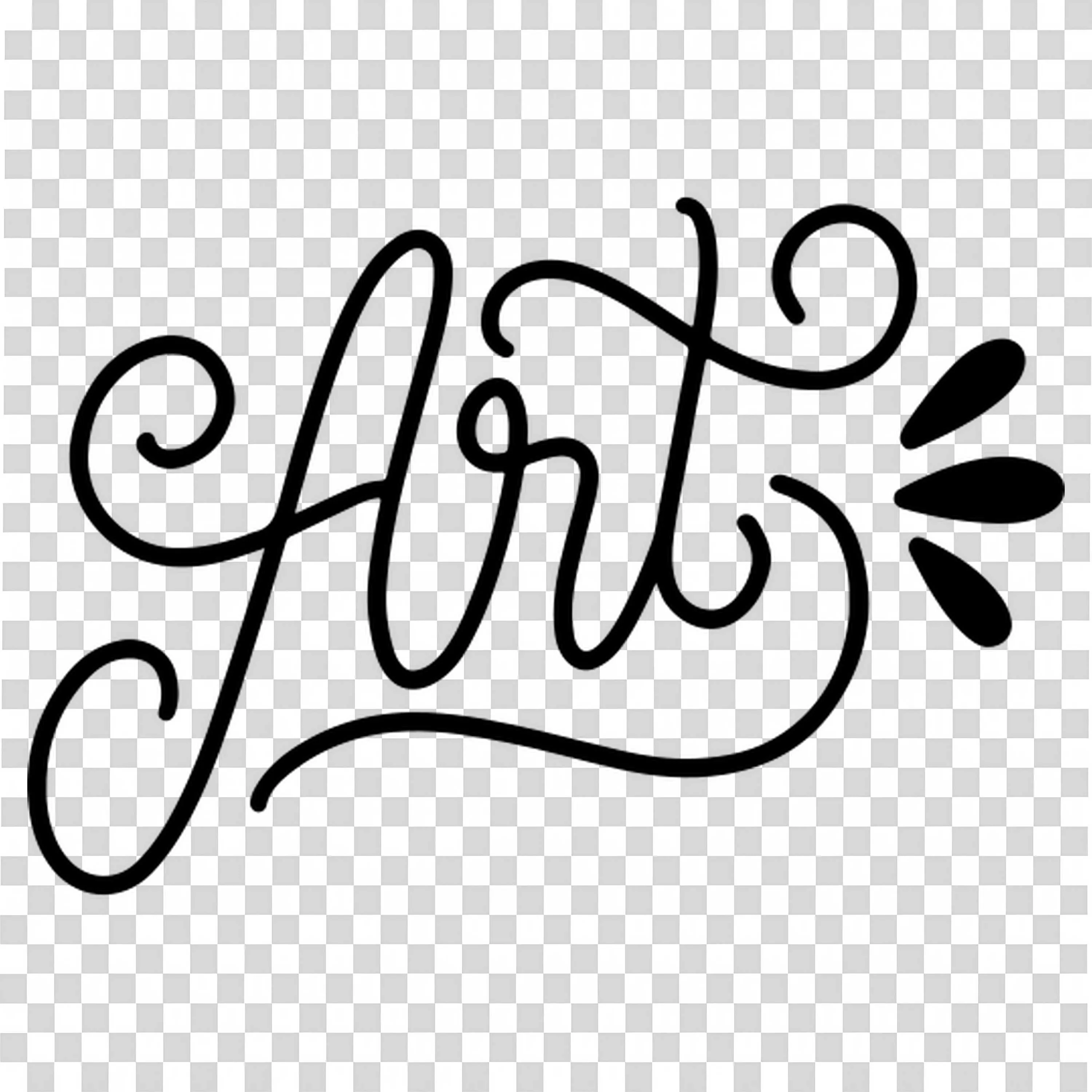 Elegant Hand Lettered Art Design with Stylish Flourishes
