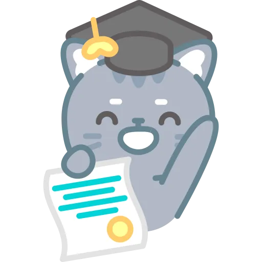 Elephant Wearing Cap Studying with Notebook and Stars Around