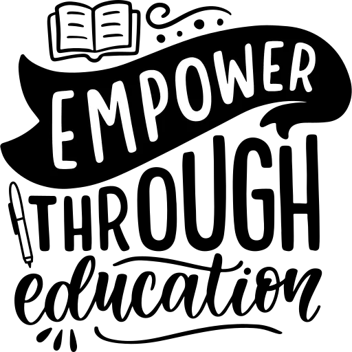 Empower Through Education Bold Typography Graphic Text